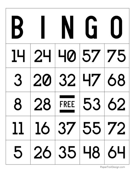 Free Printable and Virtual Bingo Card Templates.